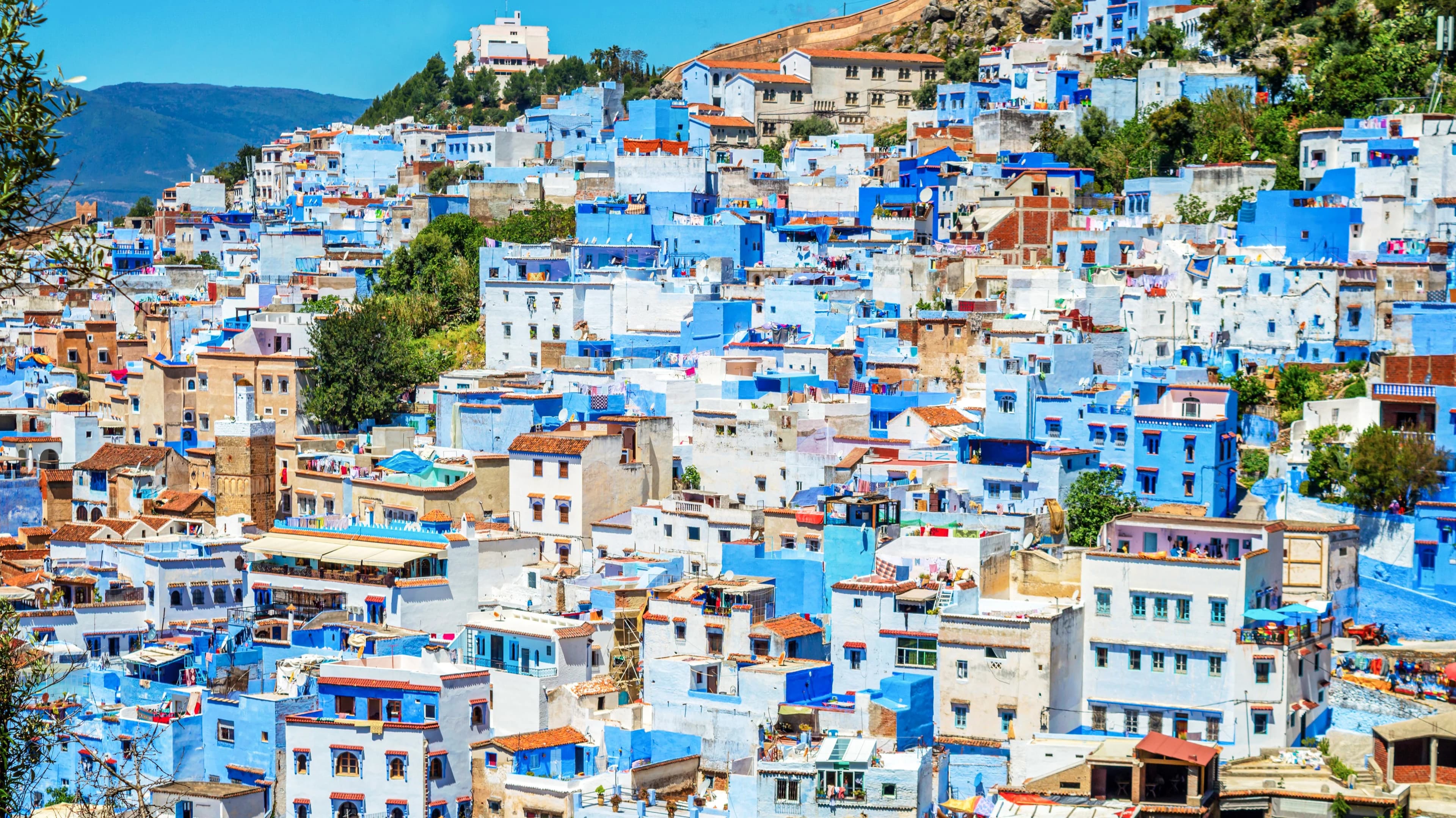 Les maisons bleues de Chefchaouen au pied du Rif